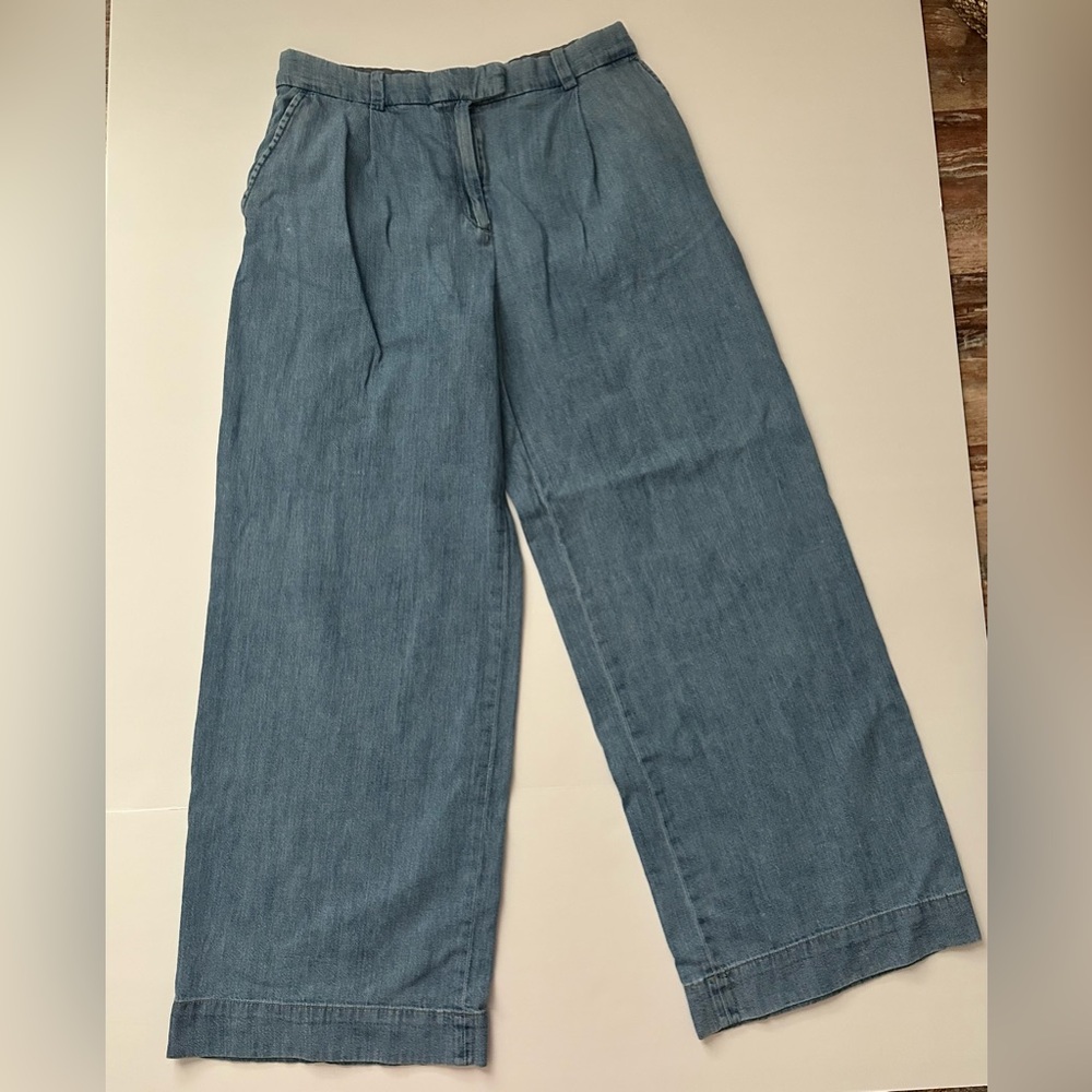 Zara Blue Denim Wide Leg size 6